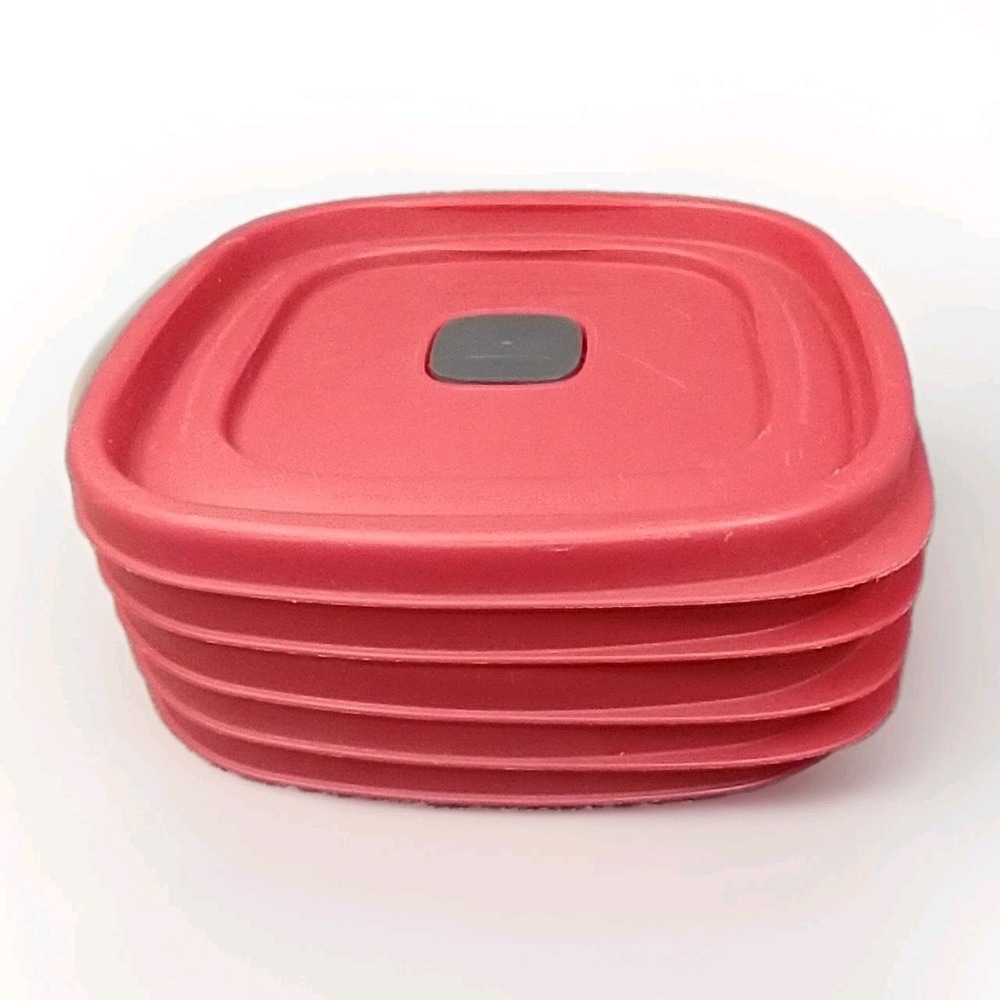 Rubbermaid Easy Find Lids 2085‎ Red Square Vented Replacement Covers Set of 5